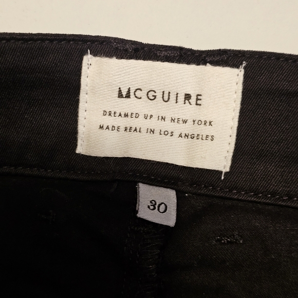 McGuire Black High Rise Side Zip Black Flare Sailor Pants Size 30 - Picture 7 of 15